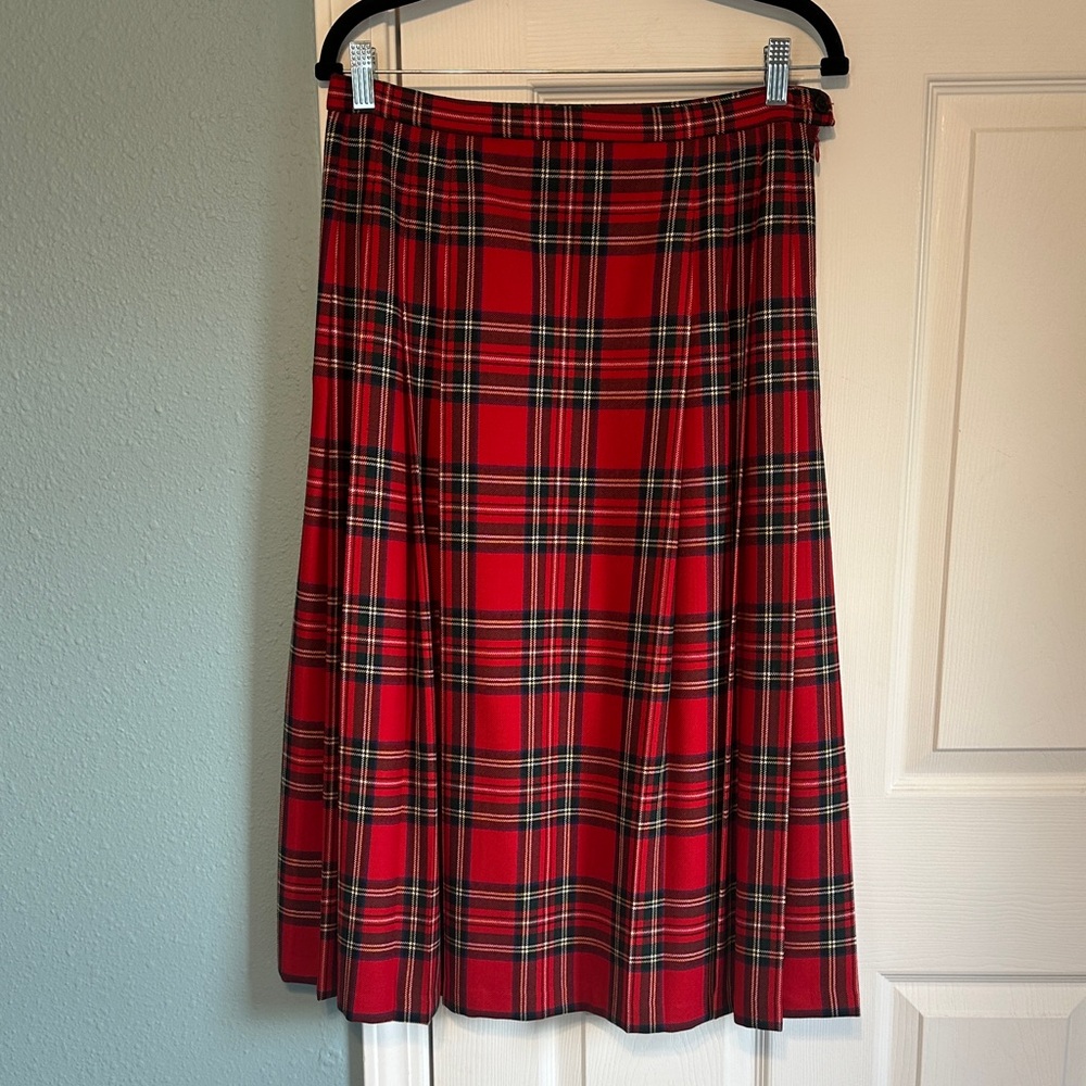 Vintage Pendleton Red Plaid Women's Skirt
